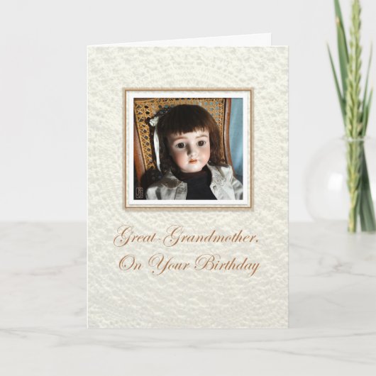 Doll Frances Overgrootmoeder Verjaardag Kaart (Voorkant)