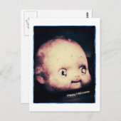 Doll Head Halloween Briefkaart (Voorkant / Achterkant)