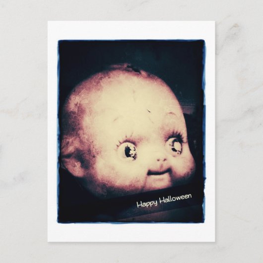 Doll Head Halloween Briefkaart (Voorkant)