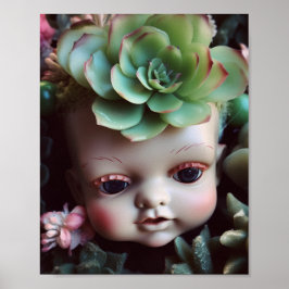 Doll Head in de Succulent Garden Poster