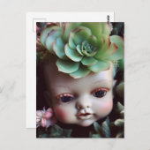 Doll Head in het Briefkaart Succulent Garden (Voorkant / Achterkant)