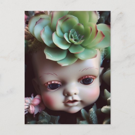 Doll Head in het Briefkaart Succulent Garden (Voorkant)