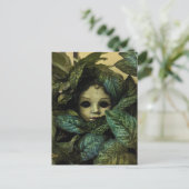 Doll Head in Plants Briefkaart (Staand voorkant)