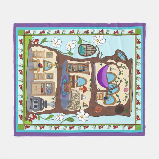 Doll House Blanket Fleece Deken (Voorkant (Horizontaal))