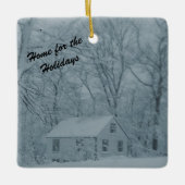 Doll House in Snow Storm Keramisch Ornament (Voorkant)