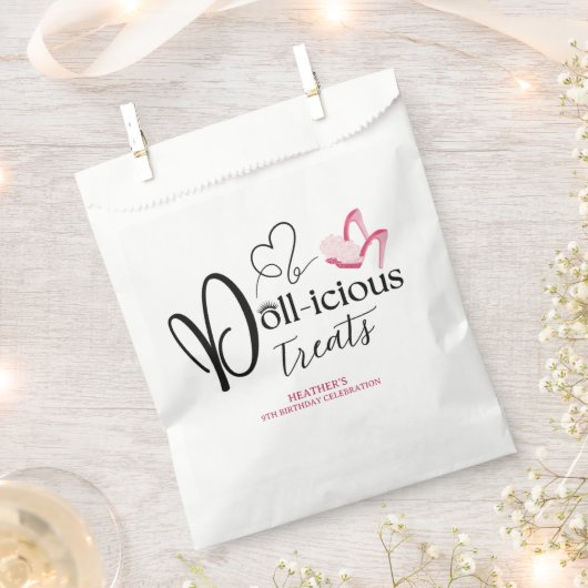 Doll-icious Treats voorkeurstassen Bedankzakje (Geknipt)