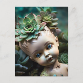 Doll in de Succulente tuin Briefkaart