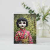 Doll in het bos briefkaart (Staand voorkant)