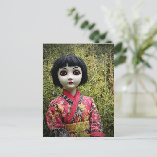 Doll in het bos briefkaart (Staand voorkant)