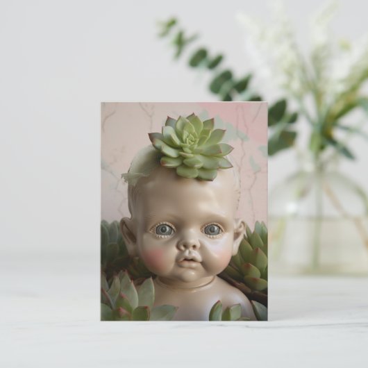 Doll in het Briefkaart Succulente Planten (Staand voorkant)