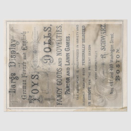 Doll-kerstontkoppelpapier Tissuepapier (Voorkant)