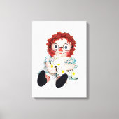 doll met deisies canvas afdruk (Voorkant)