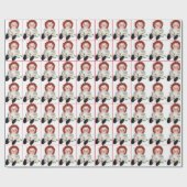 doll met madeliefje bouquet cadeaupapier (Vlak)