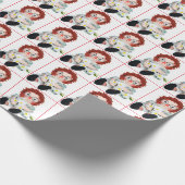 doll met madeliefje bouquet cadeaupapier (Hoek)