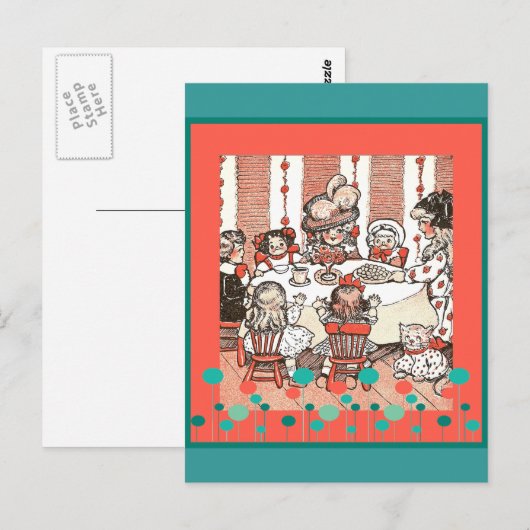 Doll Party Briefkaart (Voorkant / Achterkant)