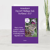  Doll Pop Art Kaart (Achterkant)