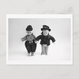 Doll Portrait - Jumping dolls Briefkaart