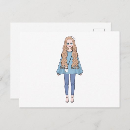 Doll Post Kaart (Voorkant / Achterkant)