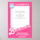 Doll Roze Bachelorette Party Foto Prop Poster (Voorkant)