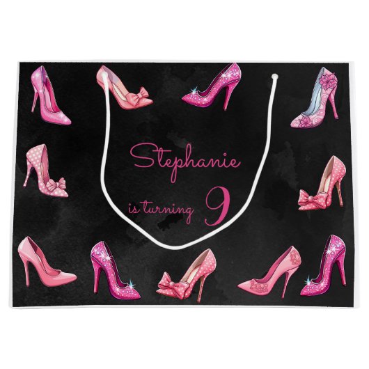 Doll roze hoge hak schoenen meisje verjaardagsfees groot cadeauzakje (Voorkant)