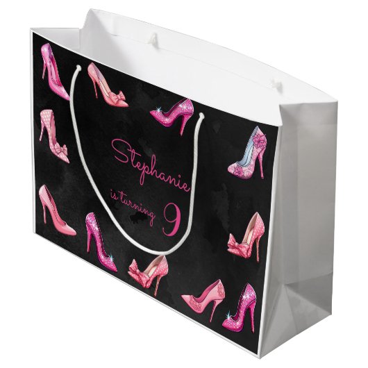 Doll roze hoge hak schoenen meisje verjaardagsfees groot cadeauzakje (Achterkant Gekanteld)