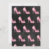 Doll roze hoge hak schoenen meisje verjaardagsfees kaart (Achterkant)