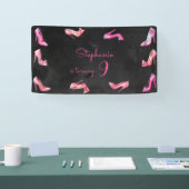 Doll roze hoge hak schoenen meisje verjaardagsfees spandoek (Beurs)