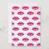 Doll roze meisje mode verjaardagsfeestje kaart (Achterkant)