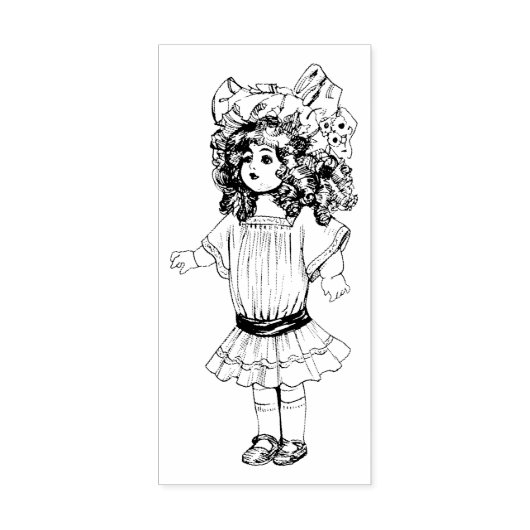  Doll Rubber Kunststempel Rubberstempel (Afrduk)