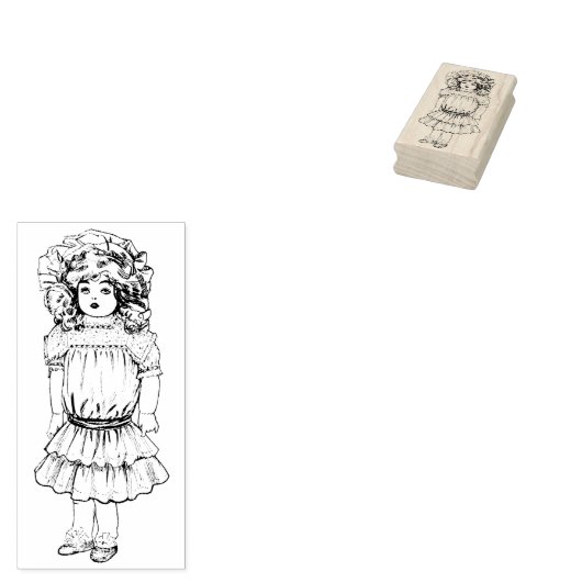  Doll Rubber Kunststempel Rubberstempel (Gestempeld)