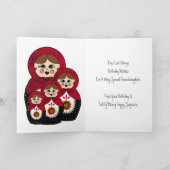 Doll van Babushka van de Verjaardag van de Kaart (Binnen)