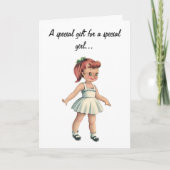 Doll van het document en Kaart van de Verjaardag (Voorkant)