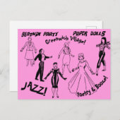 Doll van het Document van de Partij van Beatnik - Briefkaart (Voorkant / Achterkant)