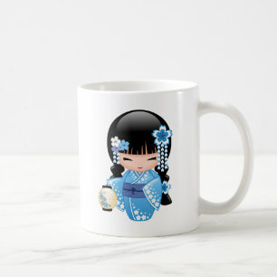 Doll van Kokeshi van de winter - het Leuke Japanse Koffiemok