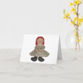 Doll van Raggedy Kaart (Gele Bloem)