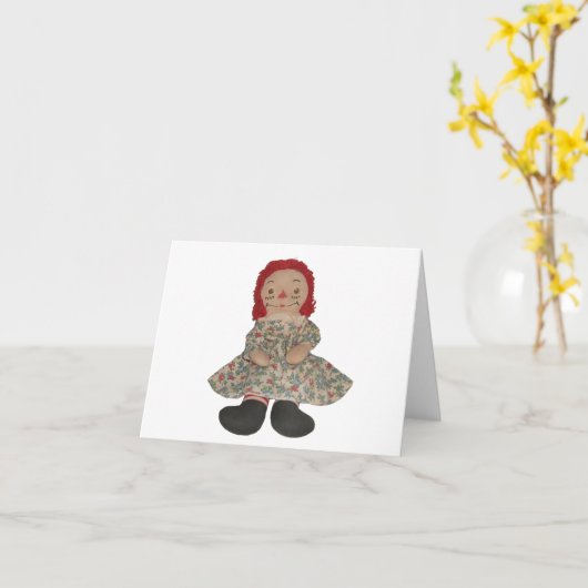Doll van Raggedy Kaart (Gele Bloem)