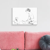 Doll van viskoppen canvas afdruk (Insitu (Woonkamer))