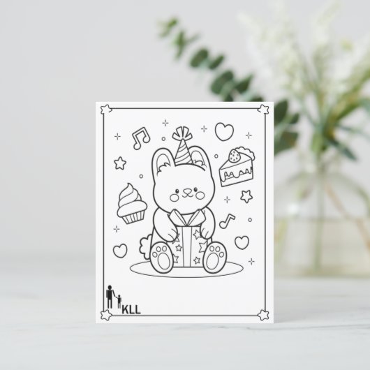 Doll verjaardagsgeschenk (Staand voorkant)