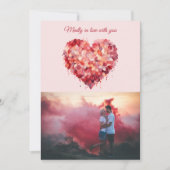 Doll verliefd | Bloemhart | Pasfoto Feestdagenkaart (Voorkant)