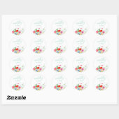 Doll verliefd Bruidsuitnodiging Ronde Sticker (Vel)
