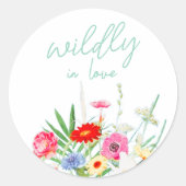 Doll verliefd Bruidsuitnodiging Ronde Sticker (Voorkant)
