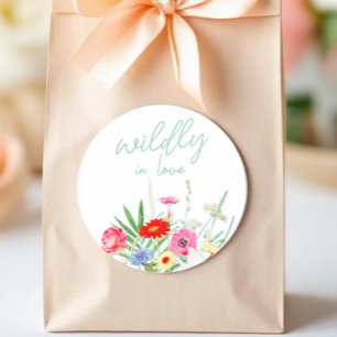 Doll verliefd Bruidsuitnodiging Ronde Sticker