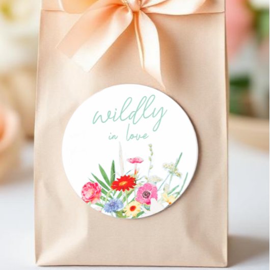 Doll verliefd Bruidsuitnodiging Ronde Sticker