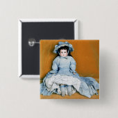 Doll Vierkante Button 5,1 Cm (Voorkant /achterkant)