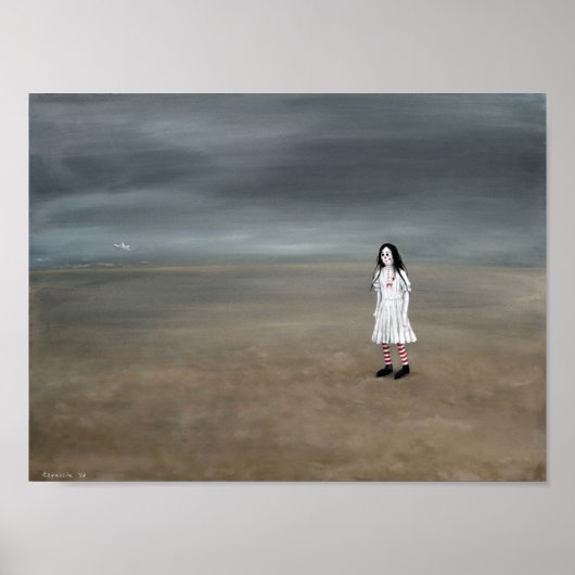 "Doll without her Ship" van Christiane Cegavske Poster (Voorkant)