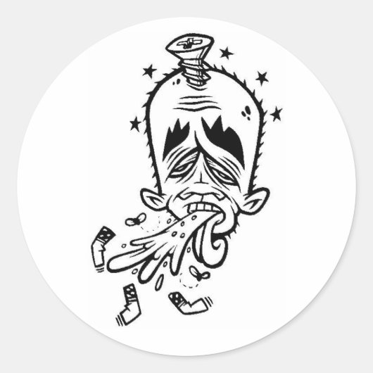 Dolla Yok Yak1 Ronde Sticker (Voorkant)