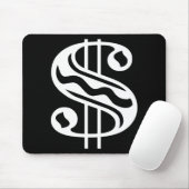 Dollair Sign - White Muismat (Met muis)