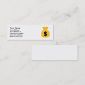 Dollaire tas mini visitekaartje (Voorkant / Achterkant)