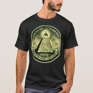 Dollar allsee eye symbool masonic pyramid triang t-shirt