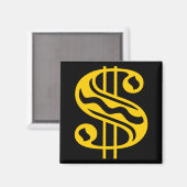 Dollar — Amber Magneet (Voorkant / Achterkant)